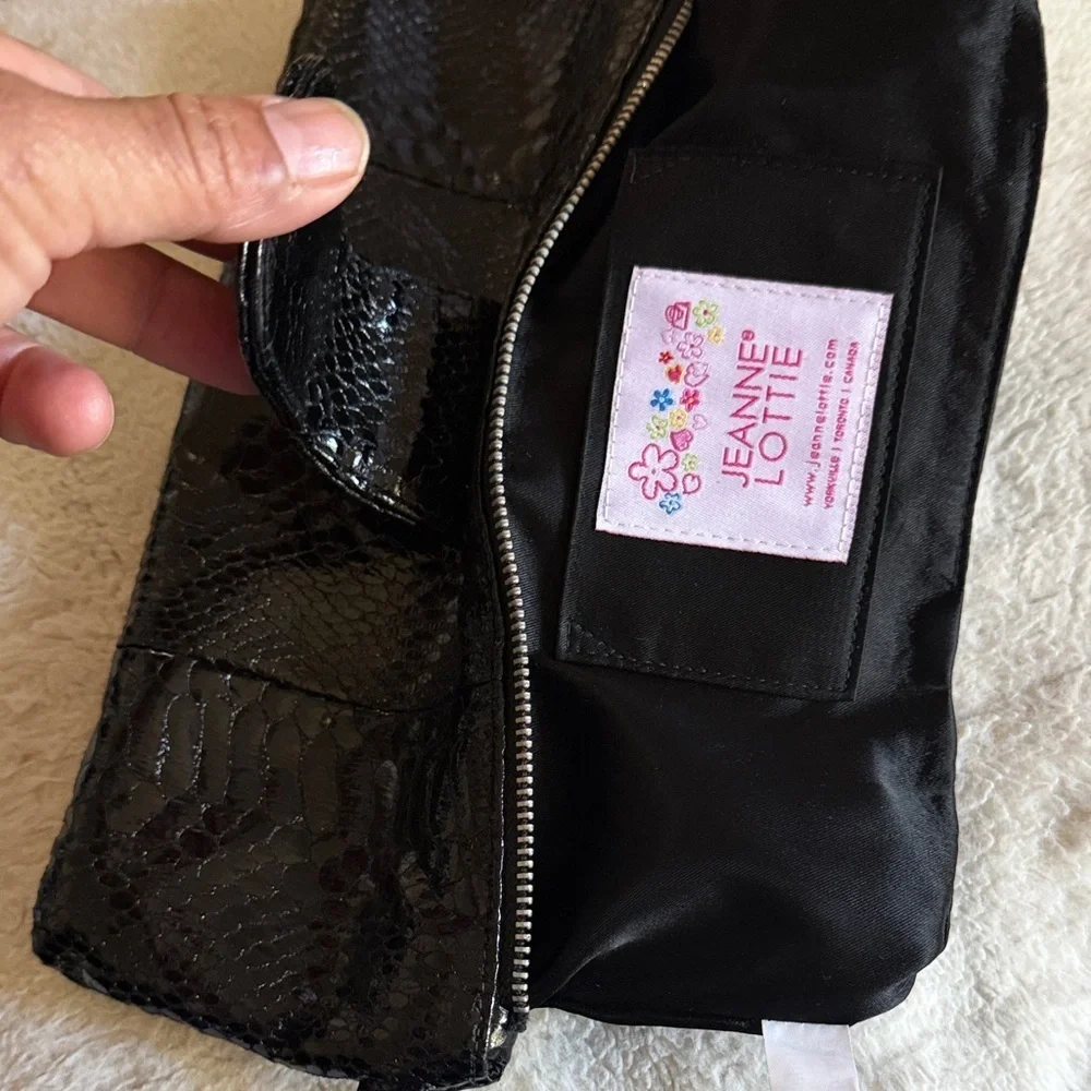 Black Textured Clutch Wallet